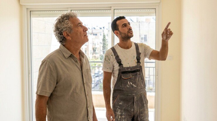 סיור סיום עם הצבעי לבדיקת איכות הגימור בדירה